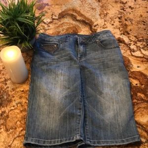 Inc Denim Flat Front Curvy Fit Bermuda Shorts 2